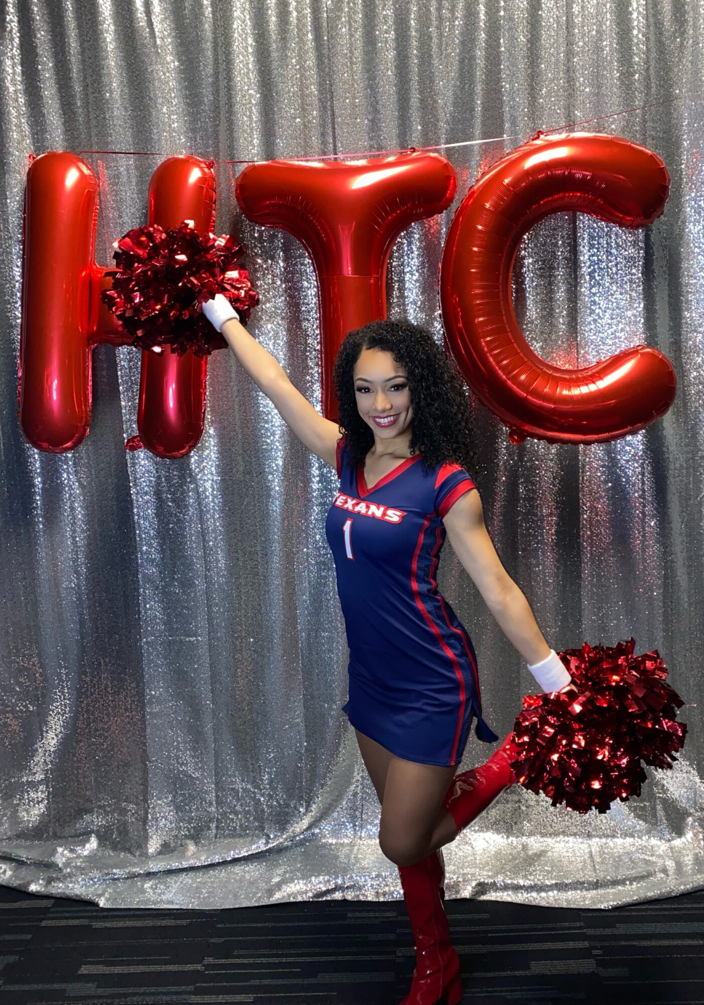 Red boots, red lipstick, red - Houston Texans Cheerleaders