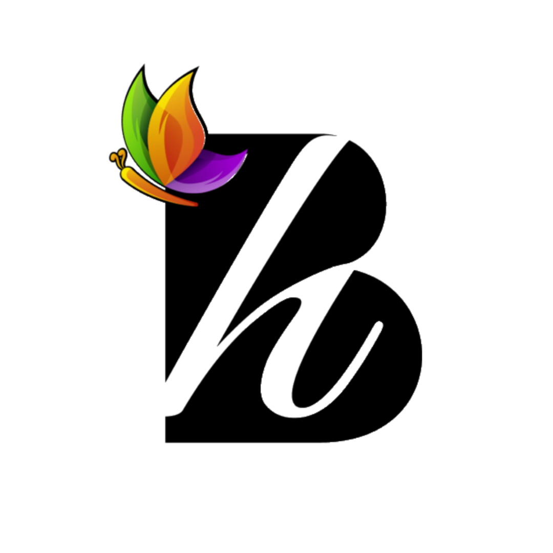 Black background with colorful butterfly and stylized text, vibrant colors, and a small yellow question mark, 20 words.
