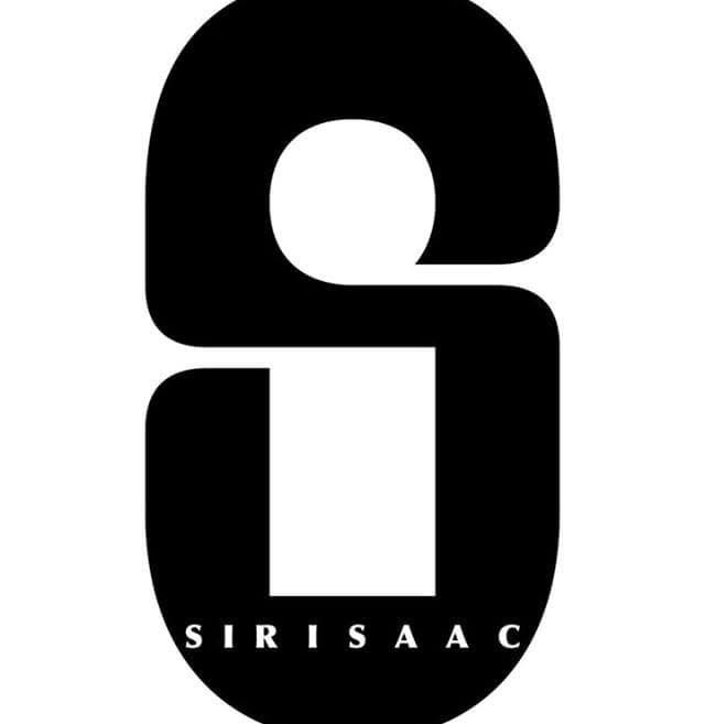 Black stylized letter S with the name SIR ISAAC below, on a white background.